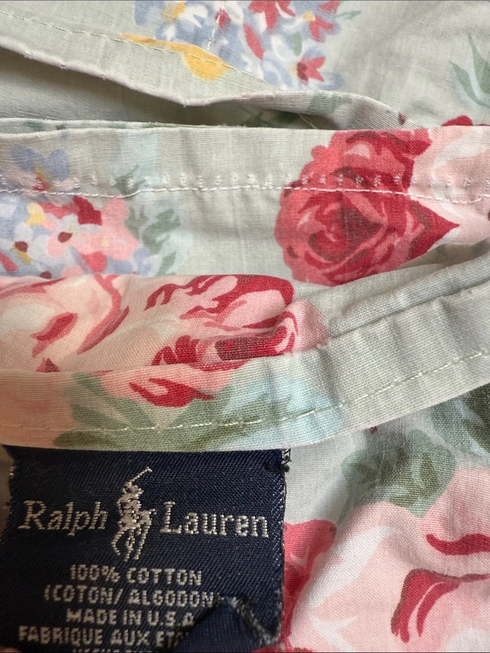 TWIN Ralph Lauren Rose Print Duvet Cover plus coordinating sheets/pillowcases